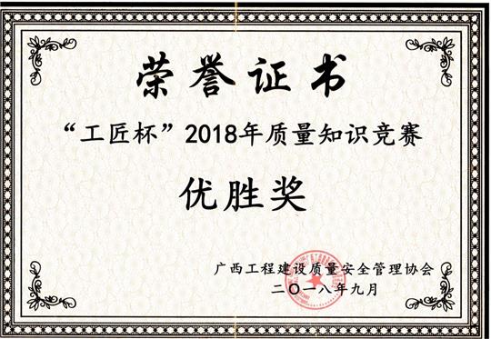23.“工匠杯”2018年質(zhì)量知識競賽優(yōu)勝獎(jiǎng)